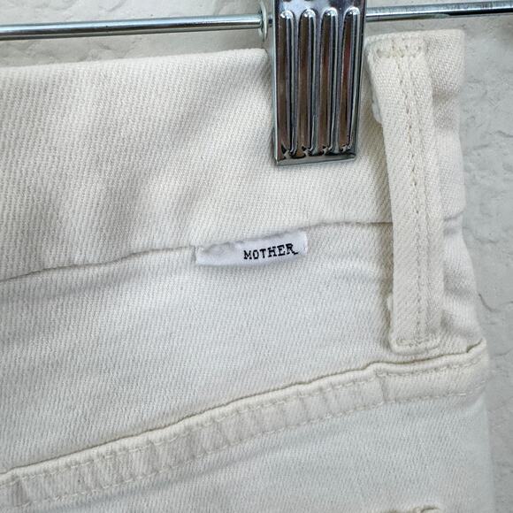 Mother Womens High Waisted Looker Denim Jeans Size 26 Skinny Whipping The Cream - Picture 7 of 12